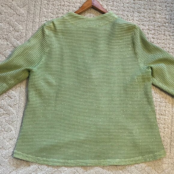 Focus Casual Life Waffle Knit Cardigan Langenlook Women's Sz XL - Picture 3 of 3